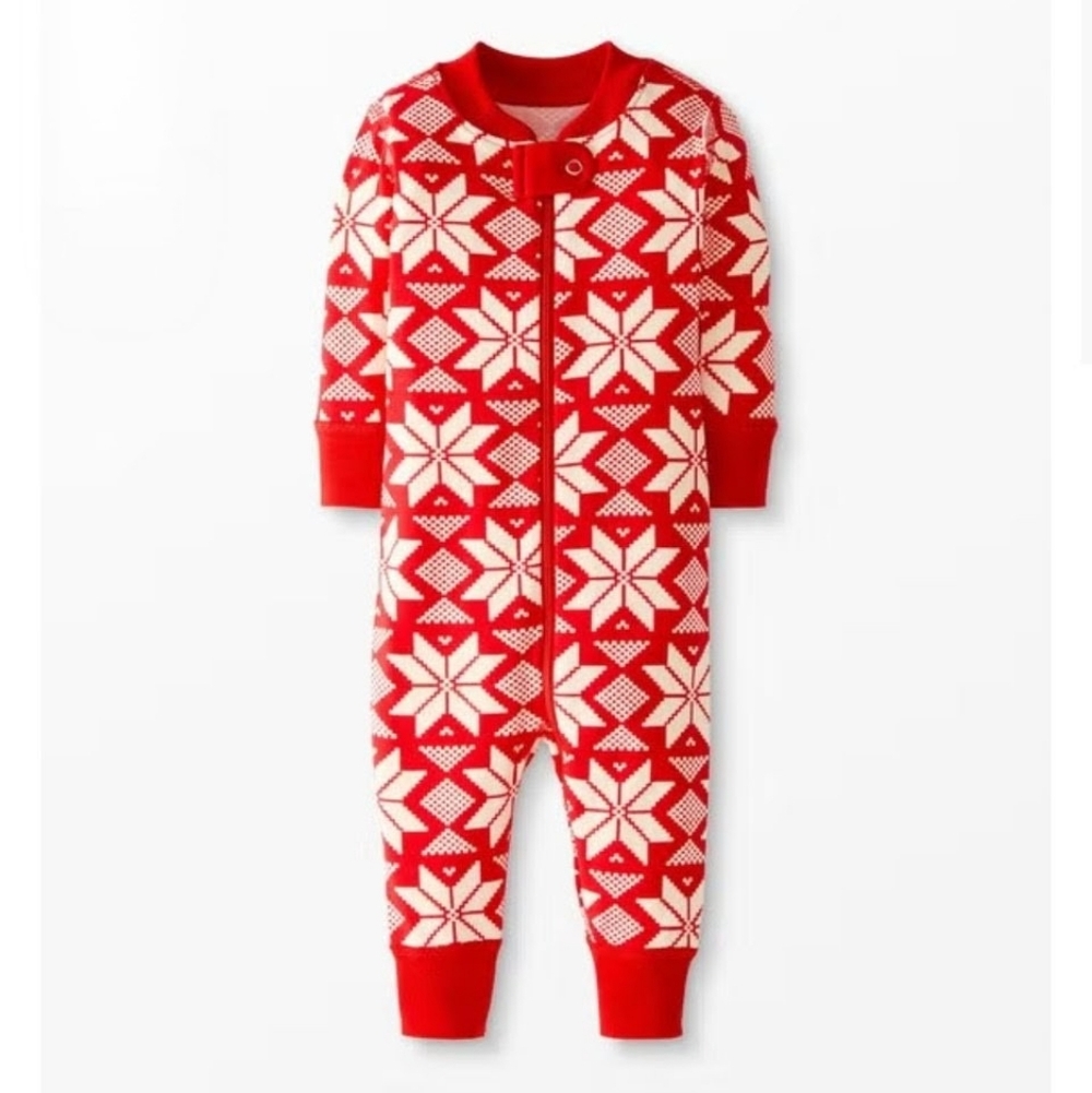 Hanna Andersson Baby Zip Sleeper In Scandi Snowflake Size 3T